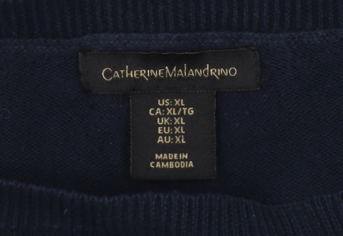 Catherine Malandrino Women's XL Nautical Striped Pullover Jumper