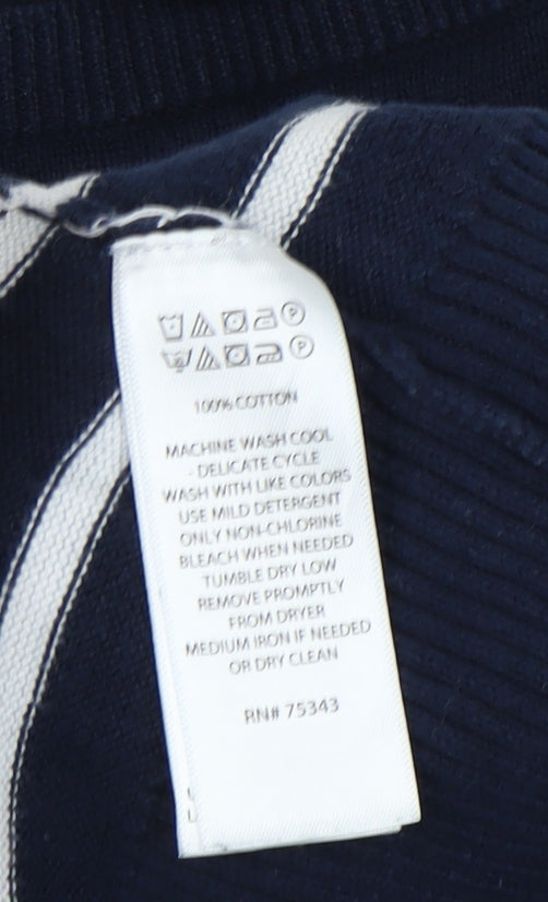 Catherine Malandrino Women's XL Nautical Striped Pullover Jumper