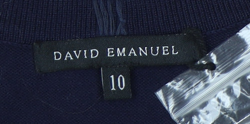 David Emanuel Women's Black Beaded Cardigan - Size 10