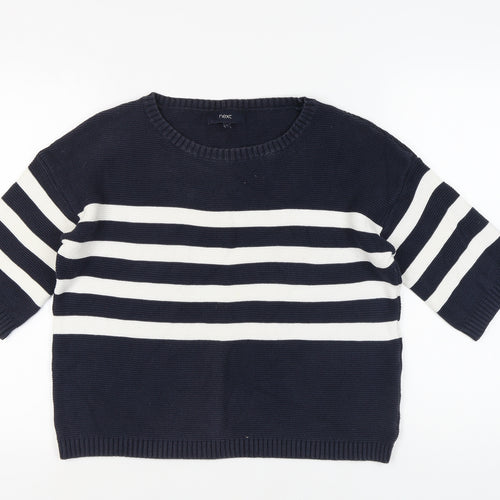 Next Women's Black & White Striped Pullover Jumper Size 12