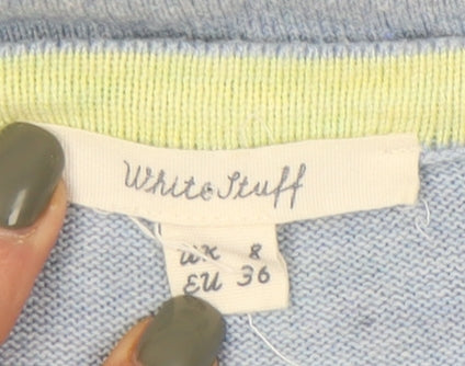 White Stuff Women's Blue Pullover Jumper Size 8
