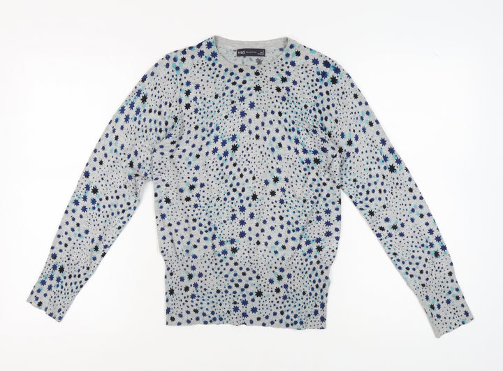 Marks and Spencer Women's Grey Star Jumper Size 8