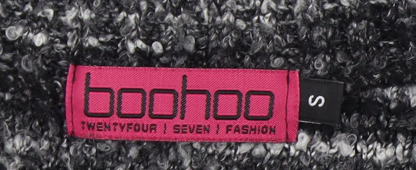 Boohoo Women's Grey Striped Pullover Jumper, Size S