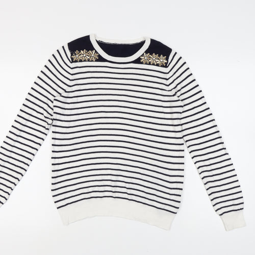 Oasis Women's Striped Pullover Jumper M
