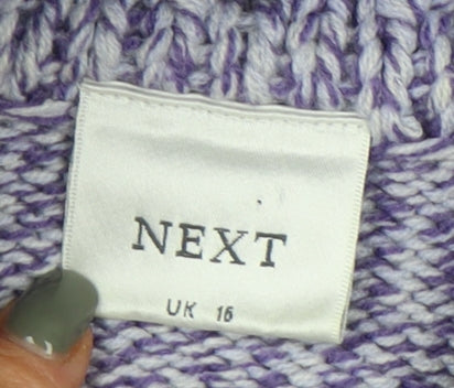 Next Women's Purple Roll Neck Pullover Jumper Size 16