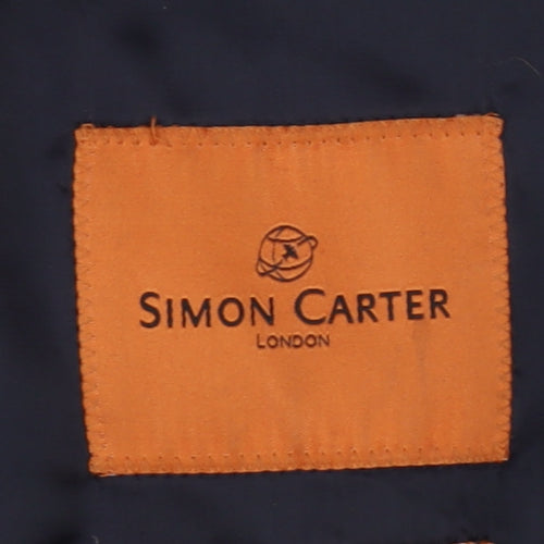 Simon Carter Men's Blue Wool Blazer, Size 40R