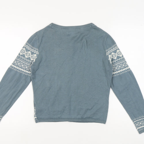 Brakeburn Women's Blue Fair Isle Cardigan Size 16