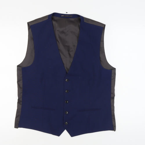 Next Men's Blue Suit Waistcoat, Size 42R Formal Style