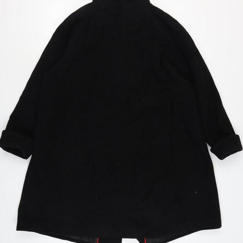 John Lewis Women's Black Wool Cashmere Coat Size 18