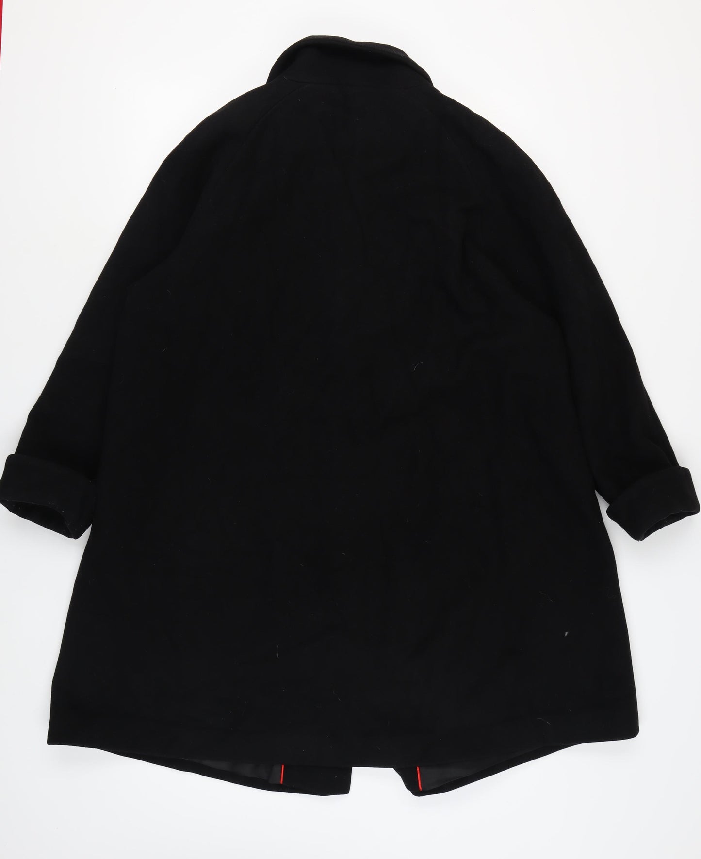 John Lewis Women's Black Wool Cashmere Coat Size 18
