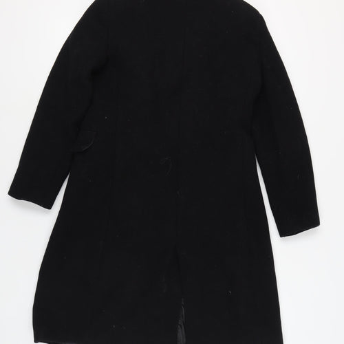 MNG Women's Black Wool Overcoat Size M