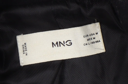 MNG Women's Black Wool Overcoat Size M