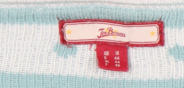 Joe Browns Women's Blue Striped Cardigan Size 18