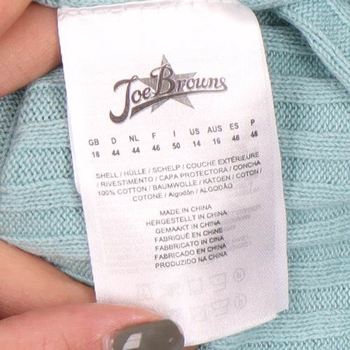 Joe Browns Women's Blue Striped Cardigan Size 18