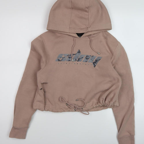 SDNY Women's Brown Hoodie UK 10, Casual Hooded Sweatshirt