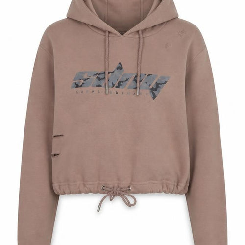 SDNY Women's Brown Hoodie UK 10, Casual Hooded Sweatshirt