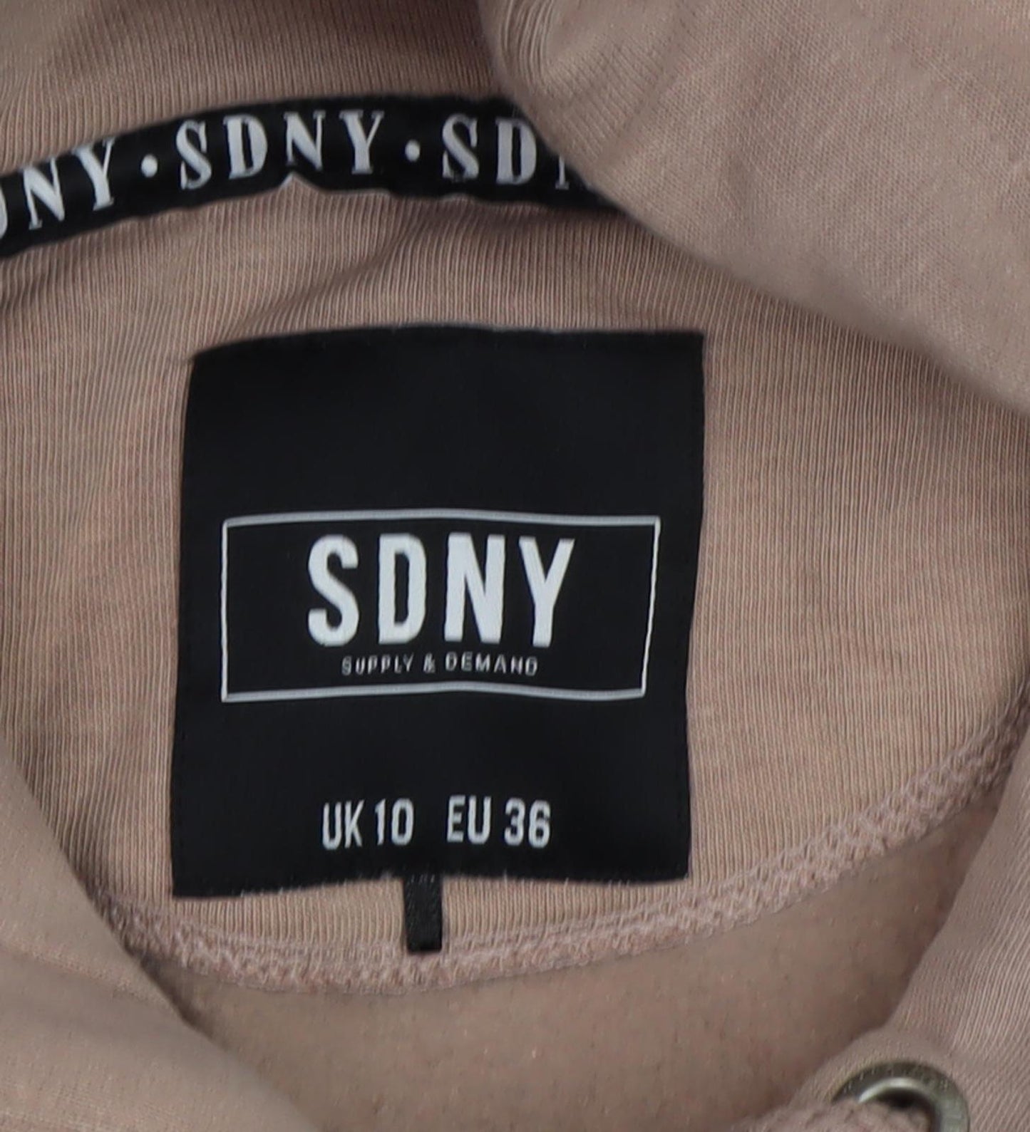 SDNY Women's Brown Hoodie UK 10, Casual Hooded Sweatshirt