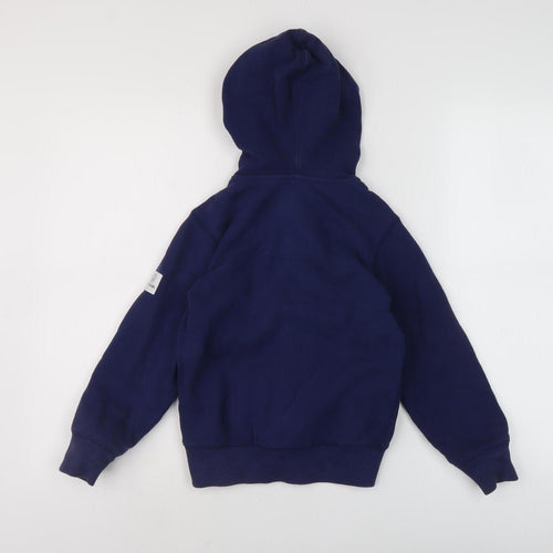 Lazy Jacks Boys Blue Hooded Full Zip Hoodie - Size 6-7