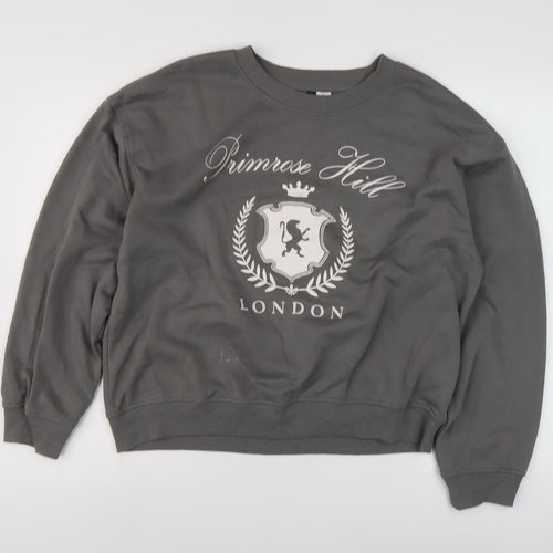 H&M Divided Men's Grey Pullover Sweatshirt M