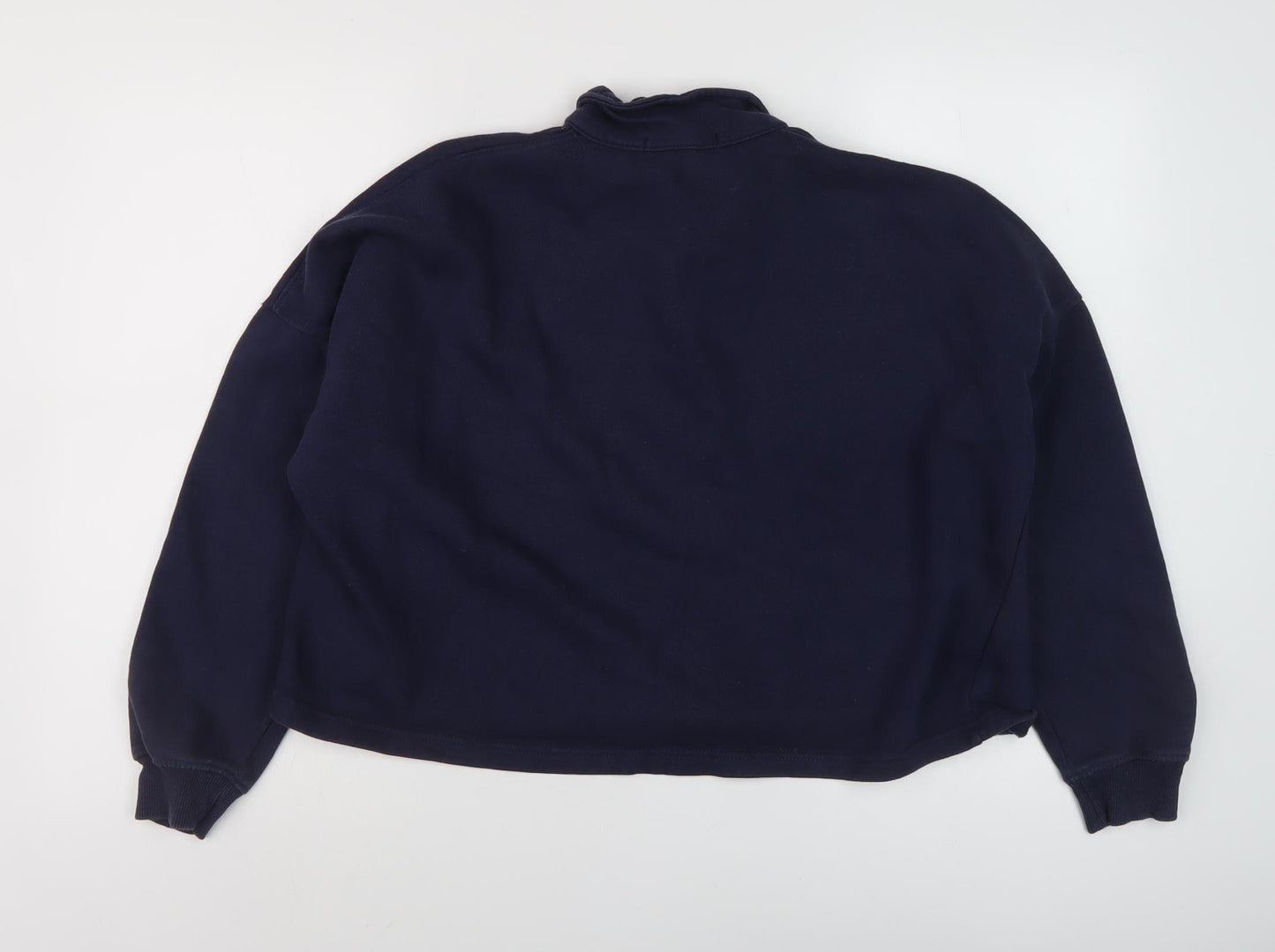 Pull & Bear Men's Blue Collared Sweatshirt M
