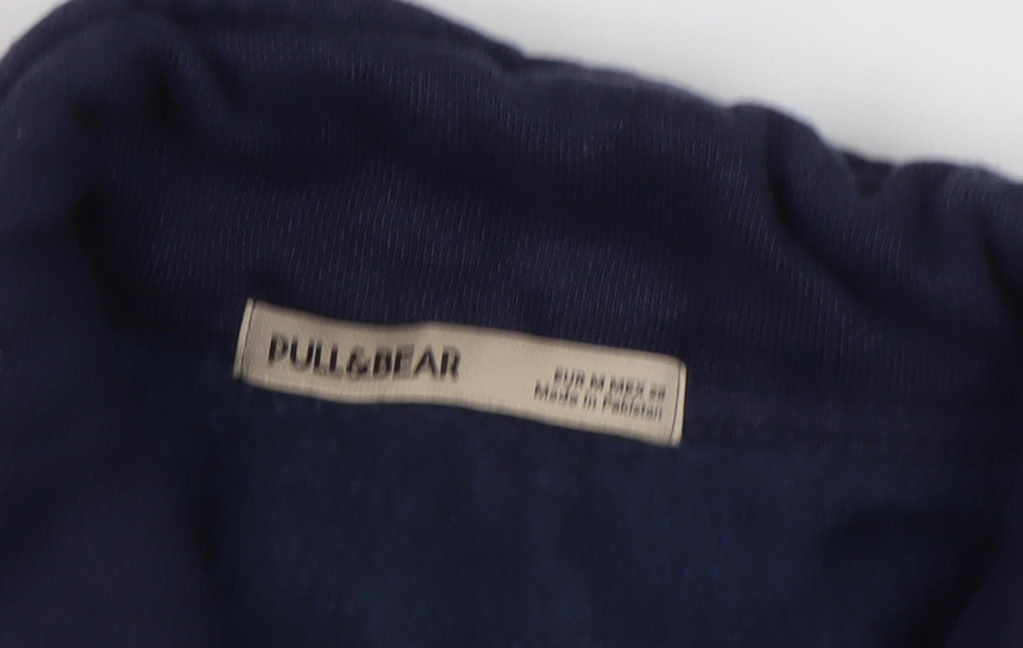 Pull & Bear Men's Blue Collared Sweatshirt M