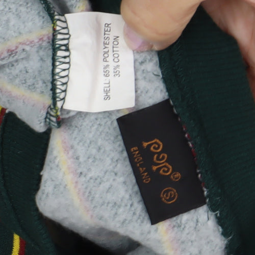 Pop Men's Green Striped Pullover Sweatshirt S