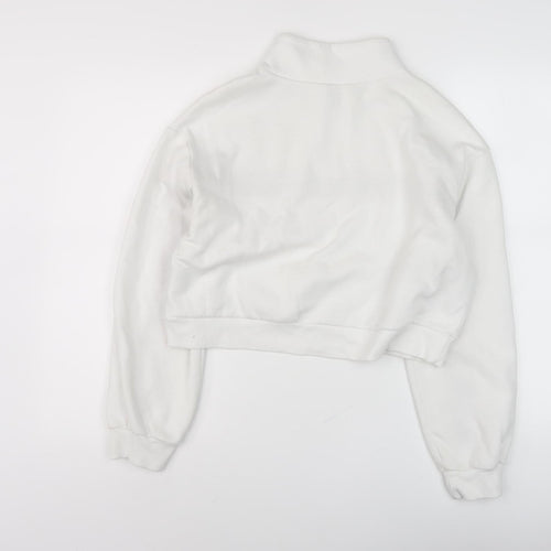 Divided Women's White Pullover Cropped Sweatshirt S
