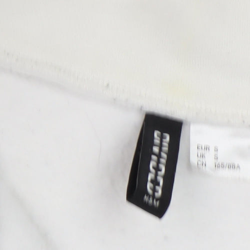 Divided Women's White Pullover Cropped Sweatshirt S