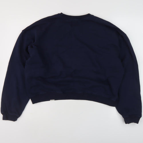 Pull & Bear Blue Graphic Pullover Sweatshirt - Size 12