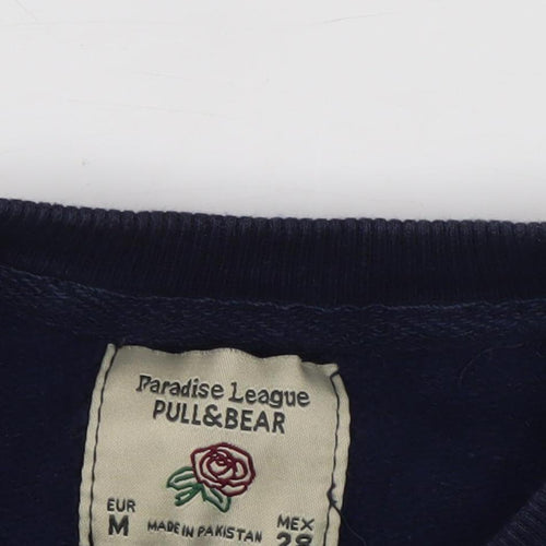 Pull & Bear Blue Graphic Pullover Sweatshirt - Size 12
