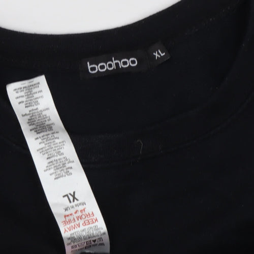 Boohoo Men's XL Black Chicago Graphic Sweatshirt