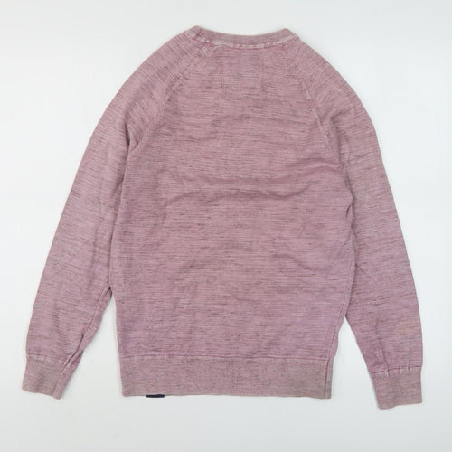 Superdry Unisex Pink Crew Neck Pullover Sweatshirt S