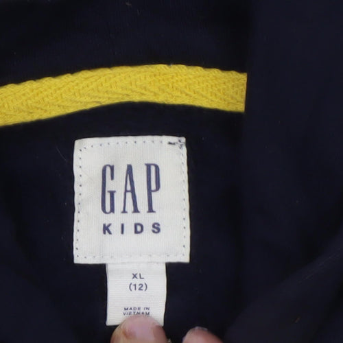 GAP Boys Black Hoodie XL 12 Years Pullover Casual Winter Wear