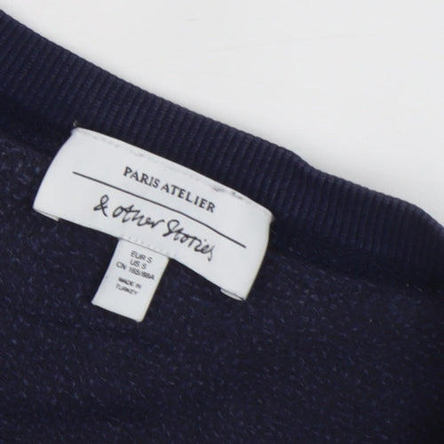 & Other Stories Women’s Blue Pullover Sweatshirt S