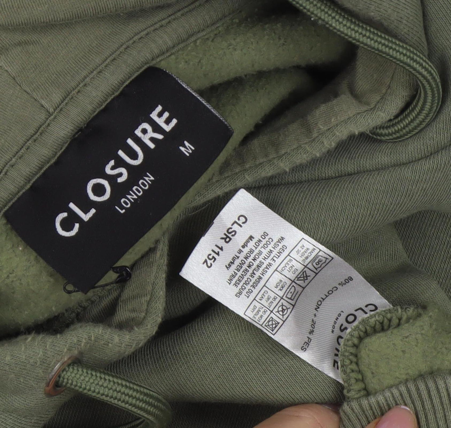 Closure London Unisex Green M Pullover Hoodie