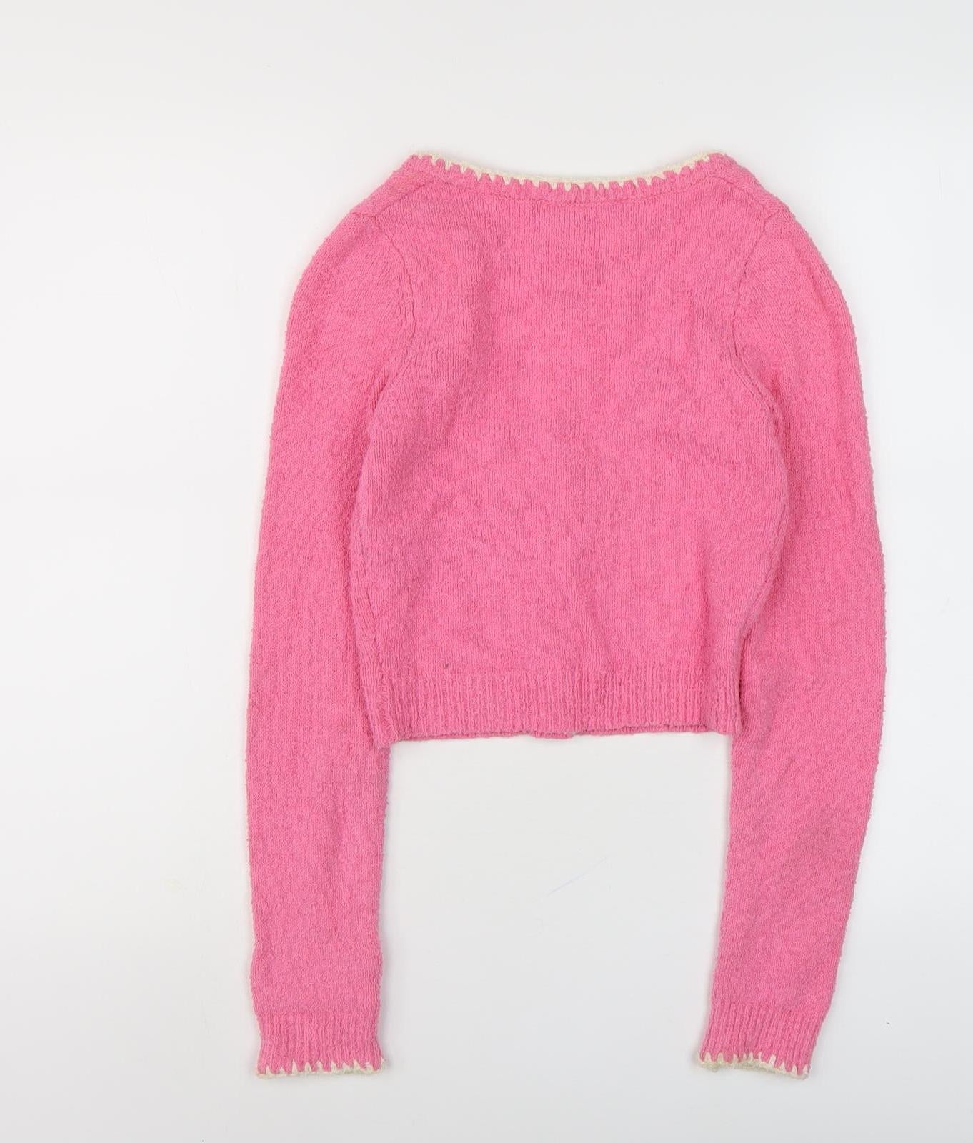 Zara Women's Pink Cardigan, Size S, V-Neck Knit