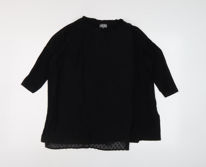Phase Eight Black 10 Women's Top 3/4 Sleeve