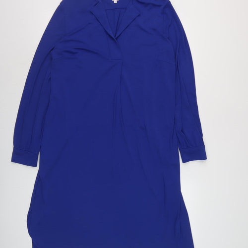 John Lewis Women's Blue Long Sleeve Dress Size 14