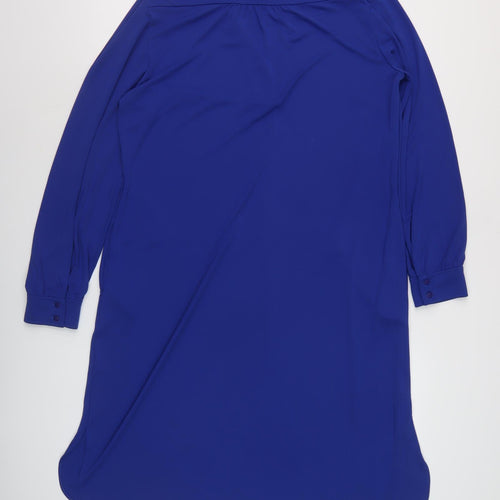 John Lewis Women's Blue Long Sleeve Dress Size 14