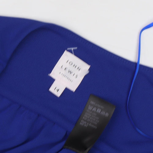 John Lewis Women's Blue Long Sleeve Dress Size 14