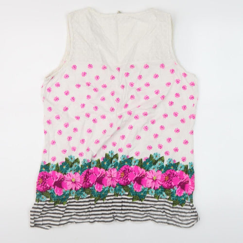 Mandalay Women's Multicoloured Floral Tank Top Size 14
