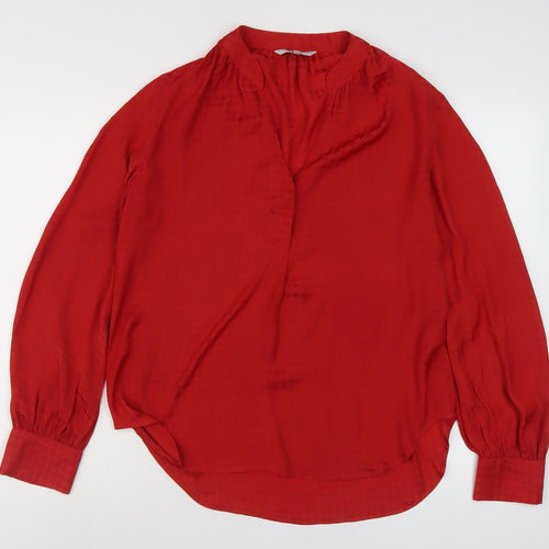 Next Women's Red 12 Blouse, Long Sleeve, Polyester