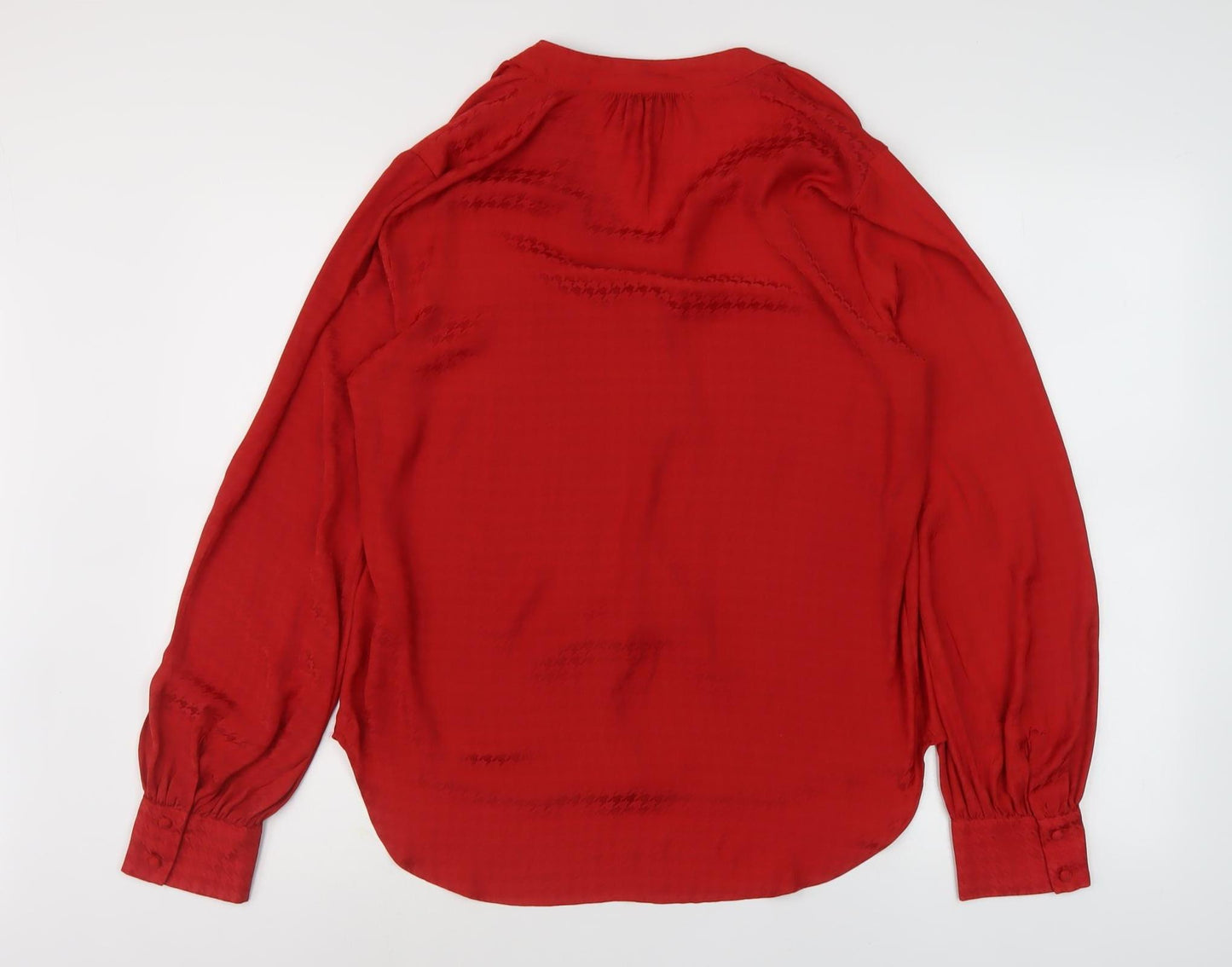 Next Women's Red 12 Blouse, Long Sleeve, Polyester