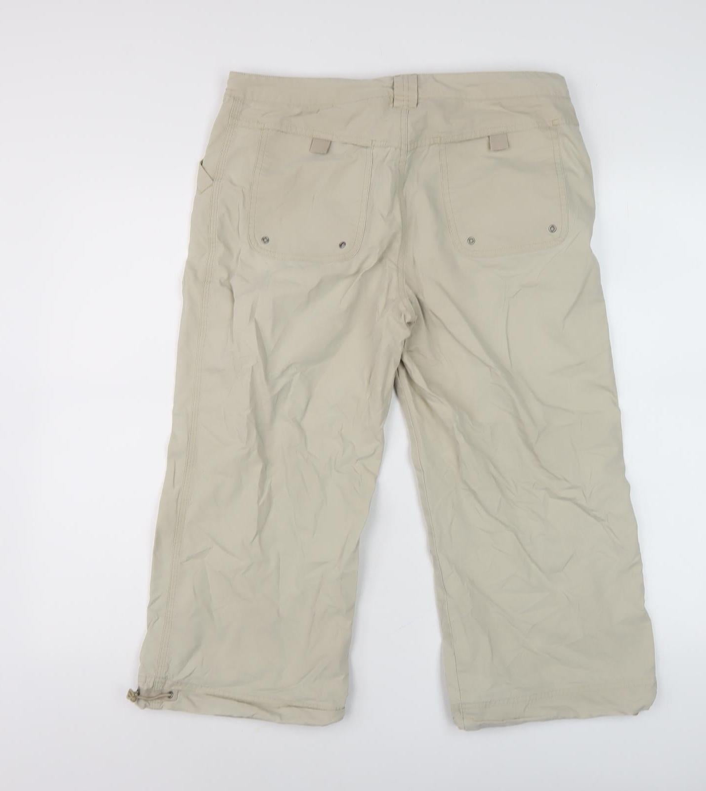 Next Petite Beige Cargo Trousers Size 12 Women