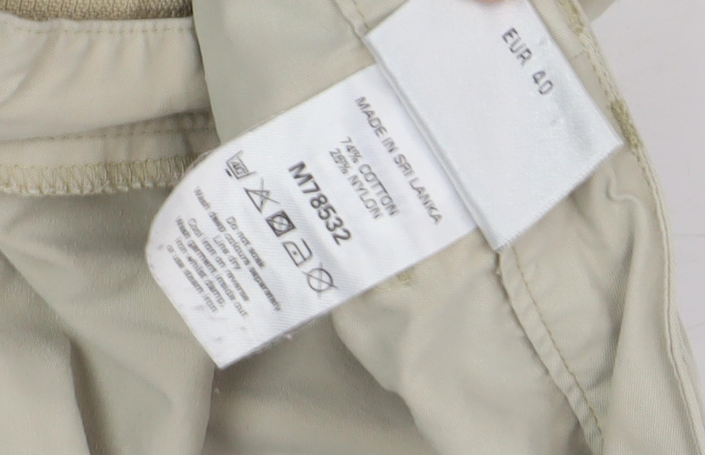 Next Petite Beige Cargo Trousers Size 12 Women