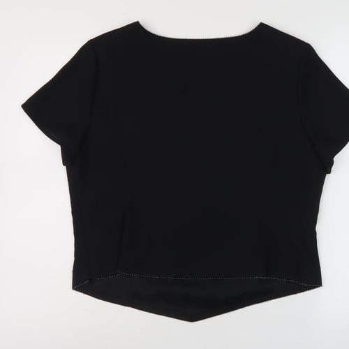 Début Women's Black Beaded Top Size 16