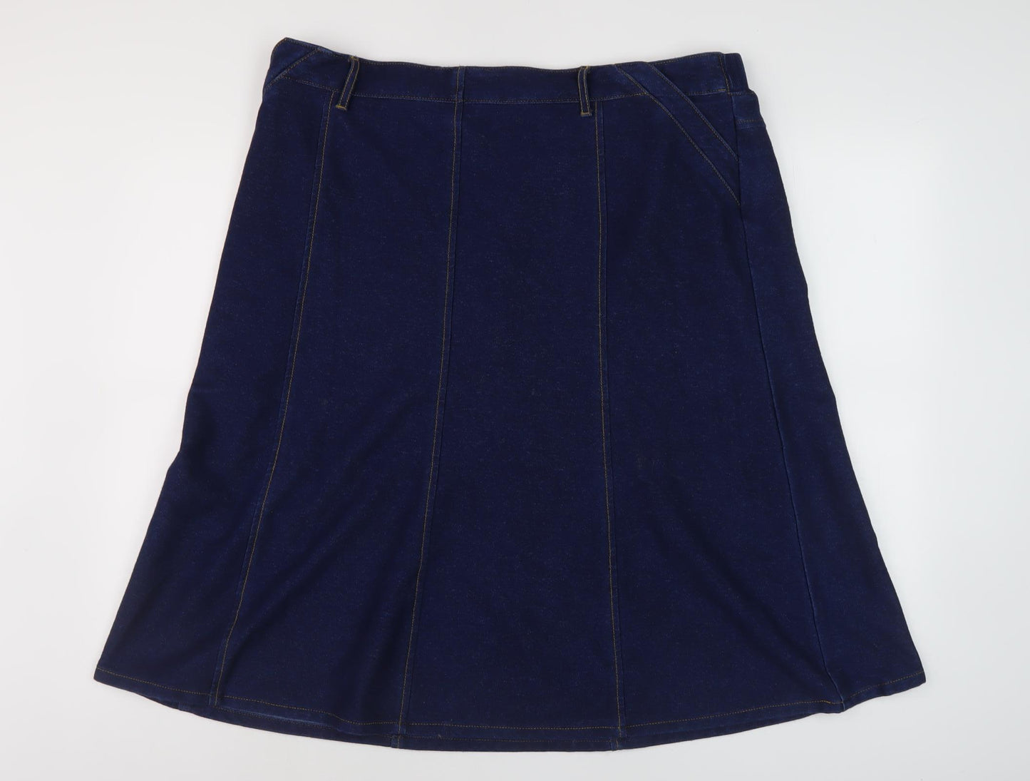 Cotton Traders Women's Blue A-Line Denim Skirt Size 20