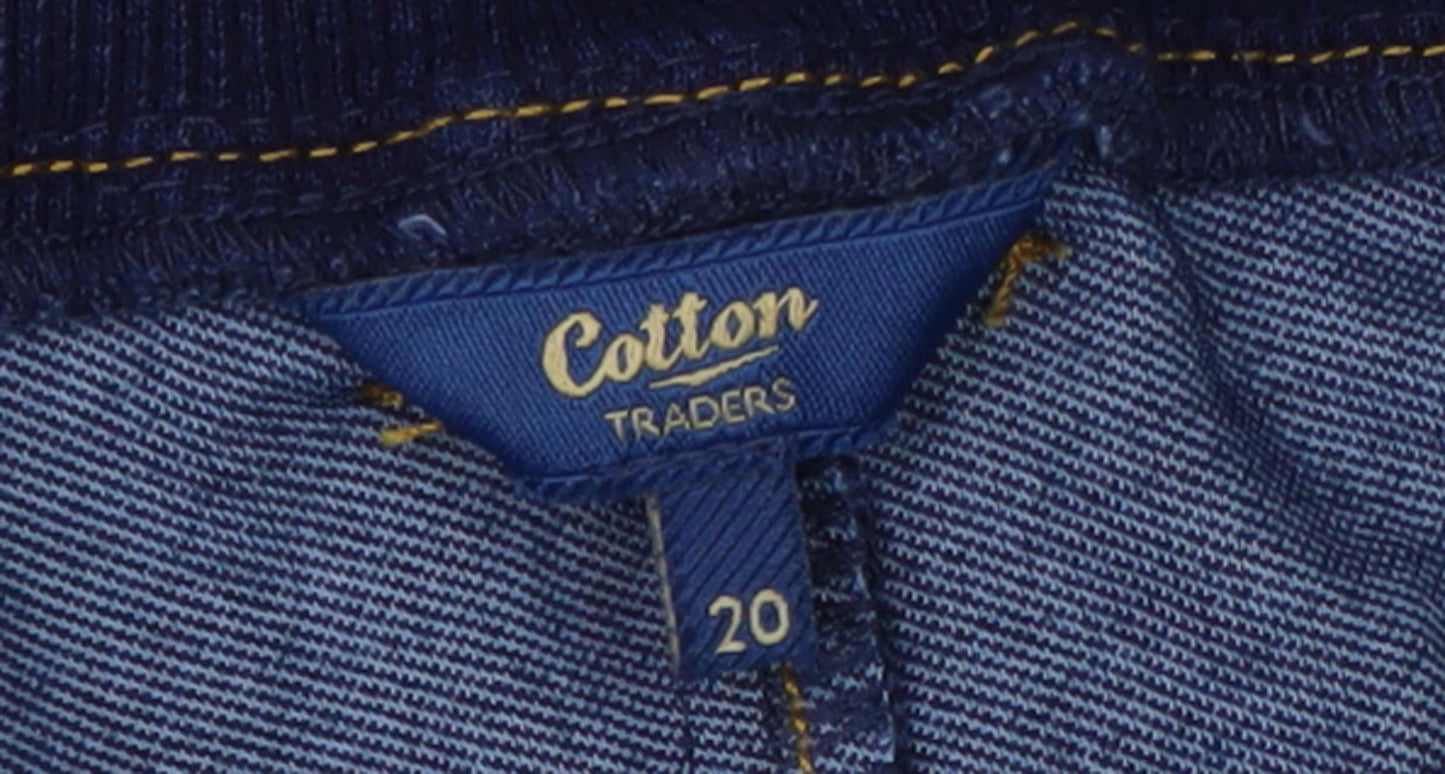 Cotton Traders Women's Blue A-Line Denim Skirt Size 20