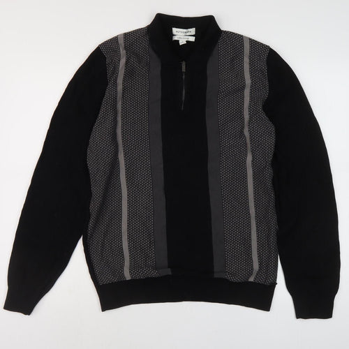 Marks and Spencer Men's Black Pullover Jumper, Size L