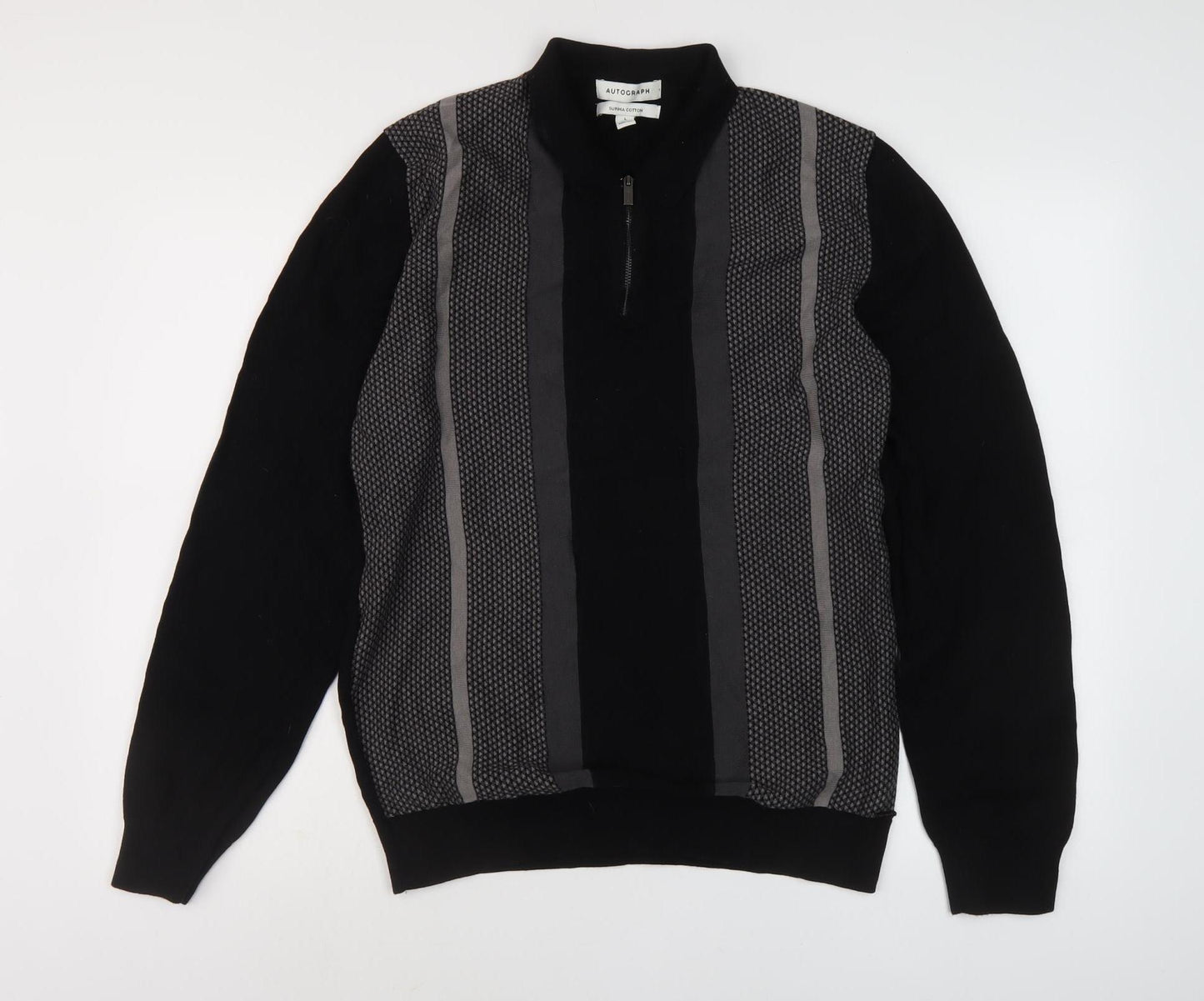 Marks and Spencer Men's Black Pullover Jumper, Size L